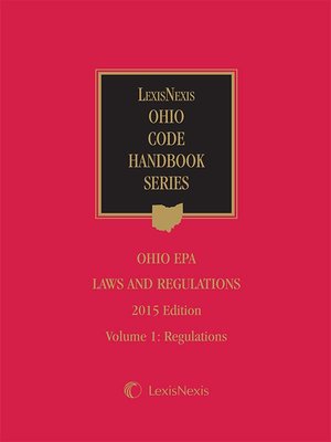 cover image of Ohio EPA Laws with Old Cover